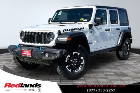 White 2025 Jeep Wrangler Rubicon 4xe for sale in Redlands, CA