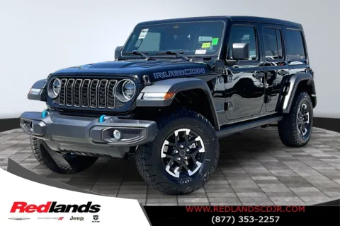 Black 2025 Jeep Wrangler Rubicon 4xe for sale in Redlands, CA