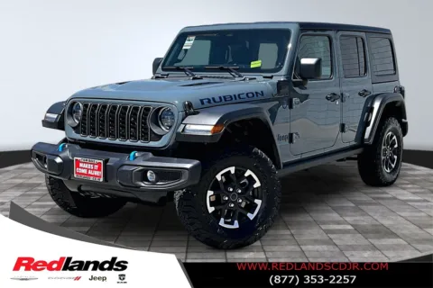 Gray 2025 Jeep Wrangler Rubicon 4xe for sale in Redlands, CA