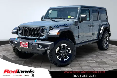 Gray 2025 Jeep Wrangler Rubicon 4xe for sale in Redlands, CA
