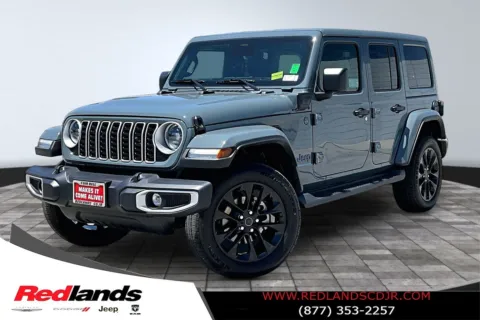 Gray 2025 Jeep Wrangler Sahara 4xe for sale in Redlands, CA