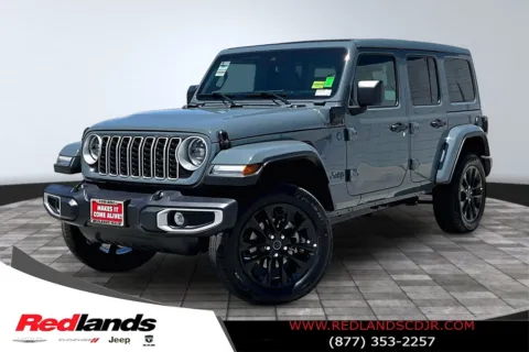 Gray 2025 Jeep Wrangler Sahara 4xe for sale in Redlands, CA