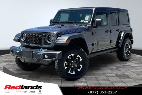 Gray 2025 Jeep Wrangler Rubicon 4xe for sale in Redlands, CA