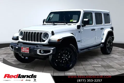 White 2025 Jeep Wrangler Sahara 4xe for sale in Redlands, CA