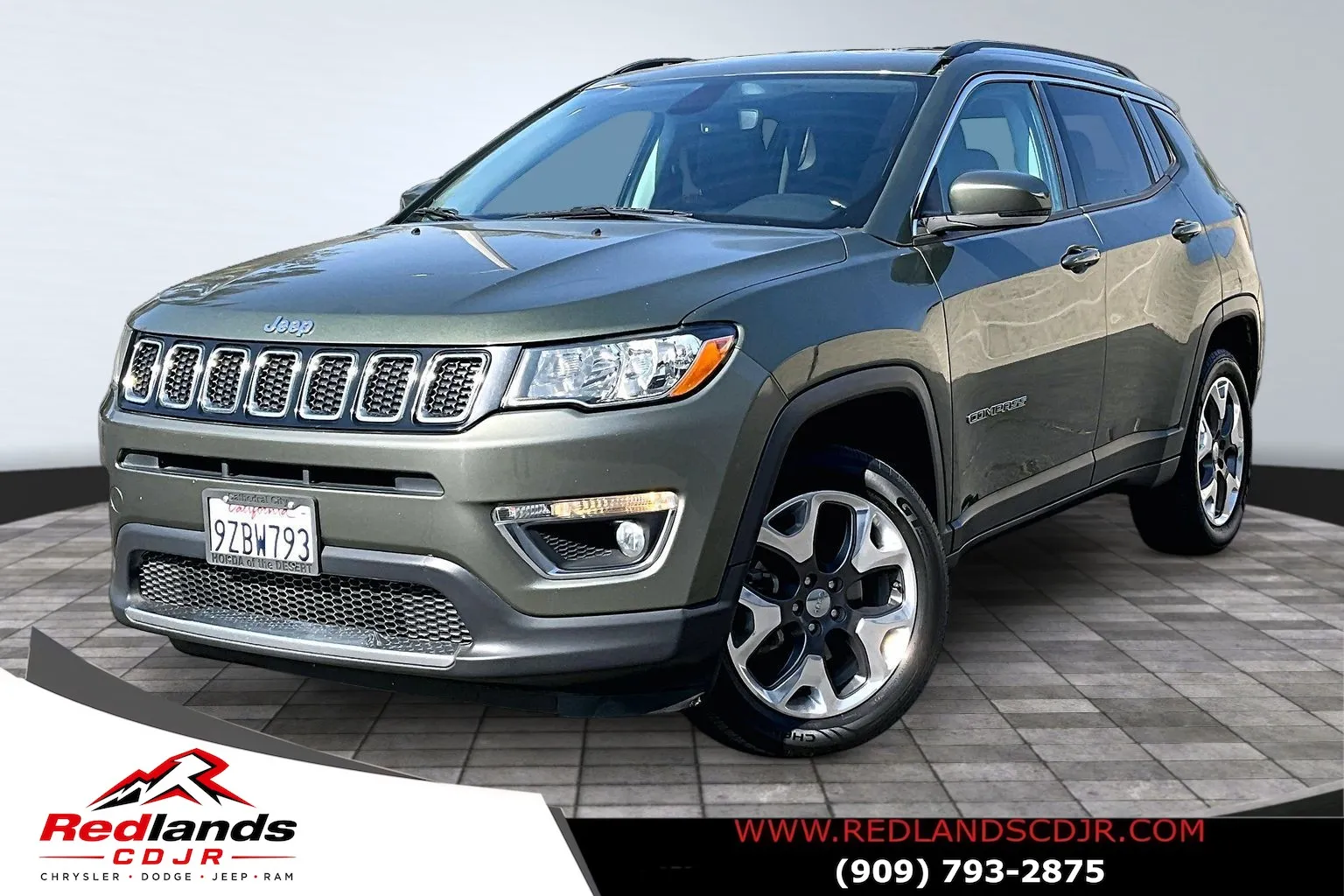 Green 2020 Jeep Compass Limited for sale in Redlands, CA