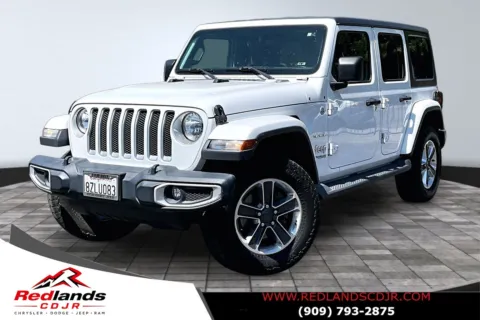 White 2019 Jeep Wrangler Unlimited Sahara for sale in Redlands, CA