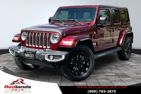 Red 2021 Jeep Wrangler Unlimited Sahara 4xe for sale in Redlands, CA