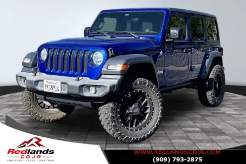 Blue 2018 Jeep Wrangler Unlimited Sport for sale in Redlands, CA