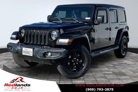 Black 2021 Jeep Wrangler Unlimited Sahara Altitude for sale in Redlands, CA