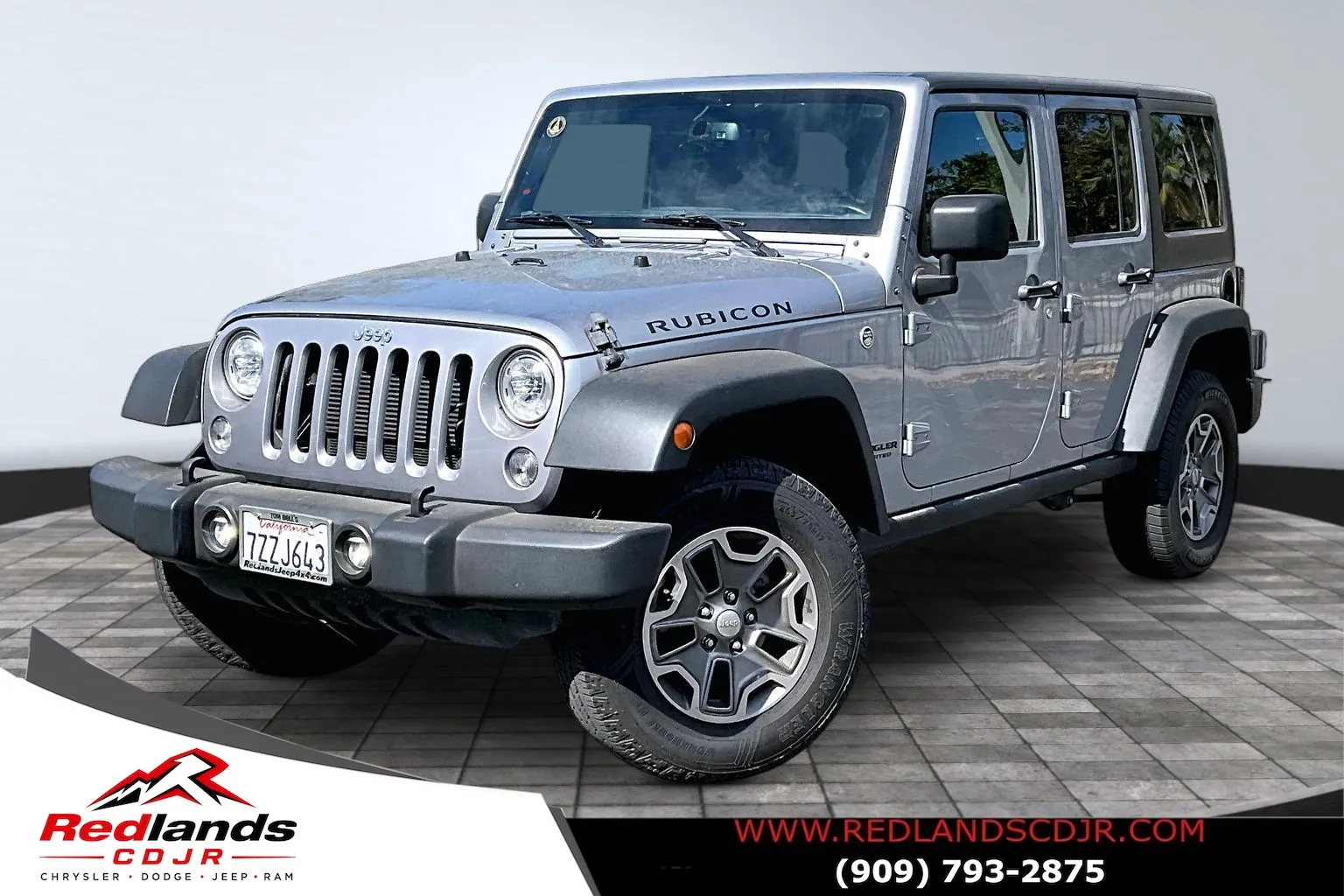 Silver 2017 Jeep Wrangler Unlimited Rubicon for sale in Redlands, CA