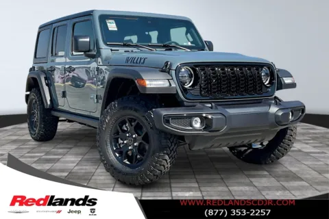 Gray 2025 Jeep Wrangler Willys for sale in Redlands, CA