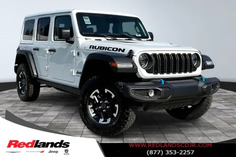 White 2025 Jeep Wrangler Rubicon 4xe for sale in Redlands, CA