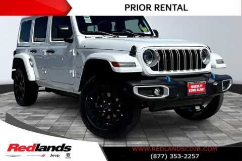 White 2024 Jeep Wrangler Sahara 4xe for sale in Redlands, CA