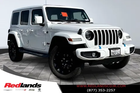 White 2021 Jeep Wrangler Unlimited Sahara High Altitude 4xe for sale in Redlands, CA