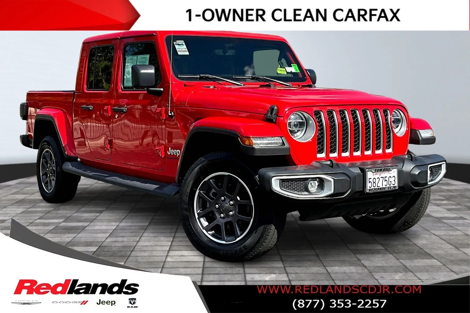 Red 2021 Jeep Gladiator Overland for sale in Redlands, CA