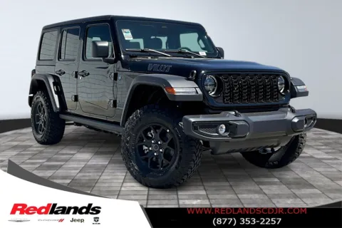 Black 2025 Jeep Wrangler Willys 4xe for sale in Redlands, CA