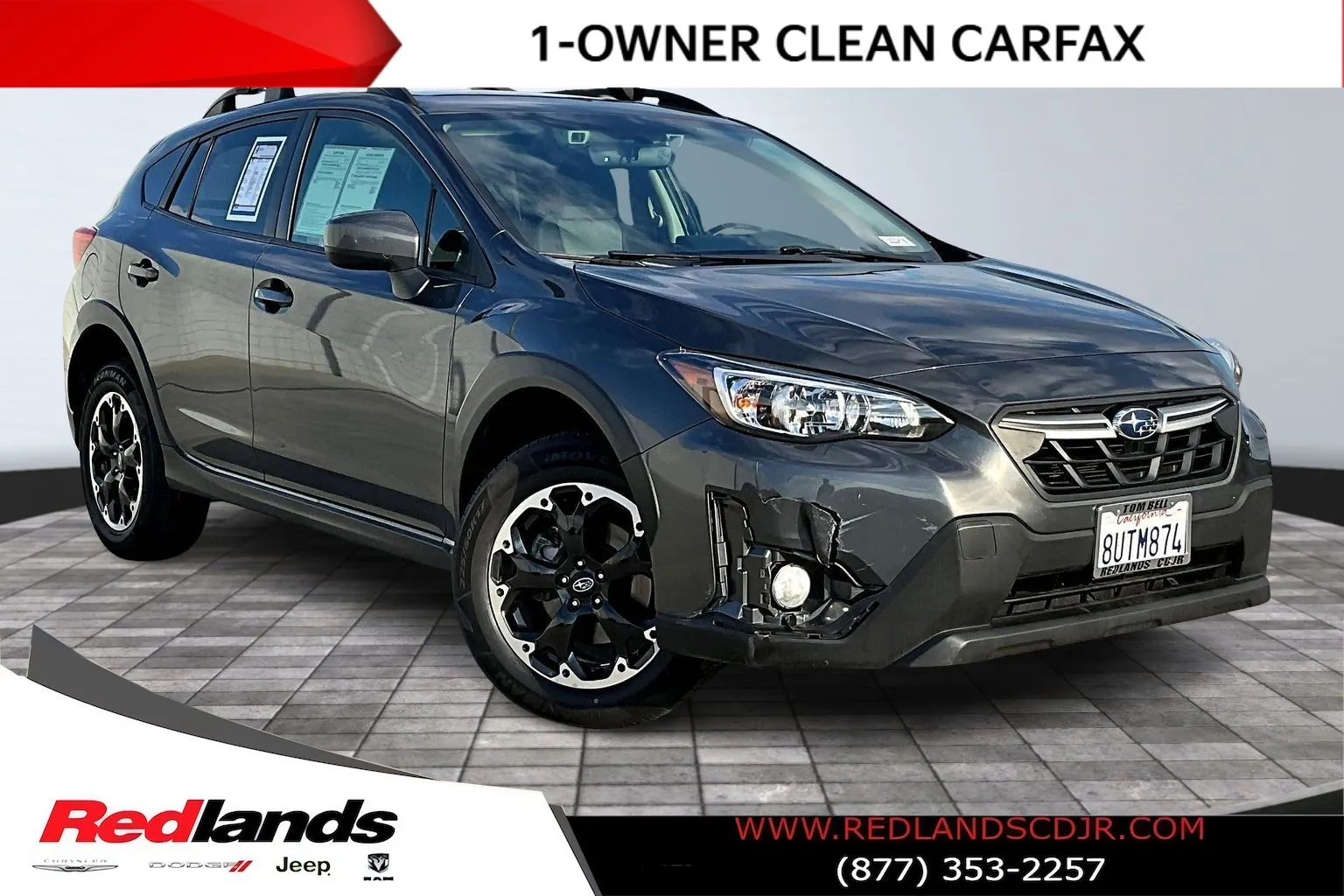 Used 2021 Subaru Crosstrek Premium with VIN JF2GTAPCXM8284645 for sale in Redlands, CA