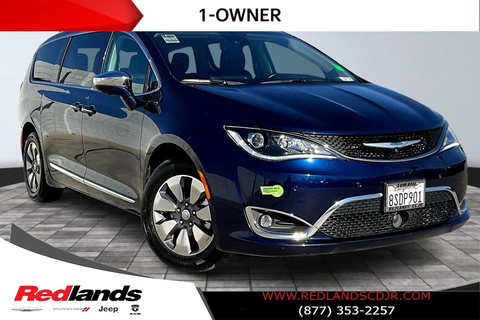 Blue 2020 Chrysler Pacifica Hybrid Limited for sale in Redlands, CA