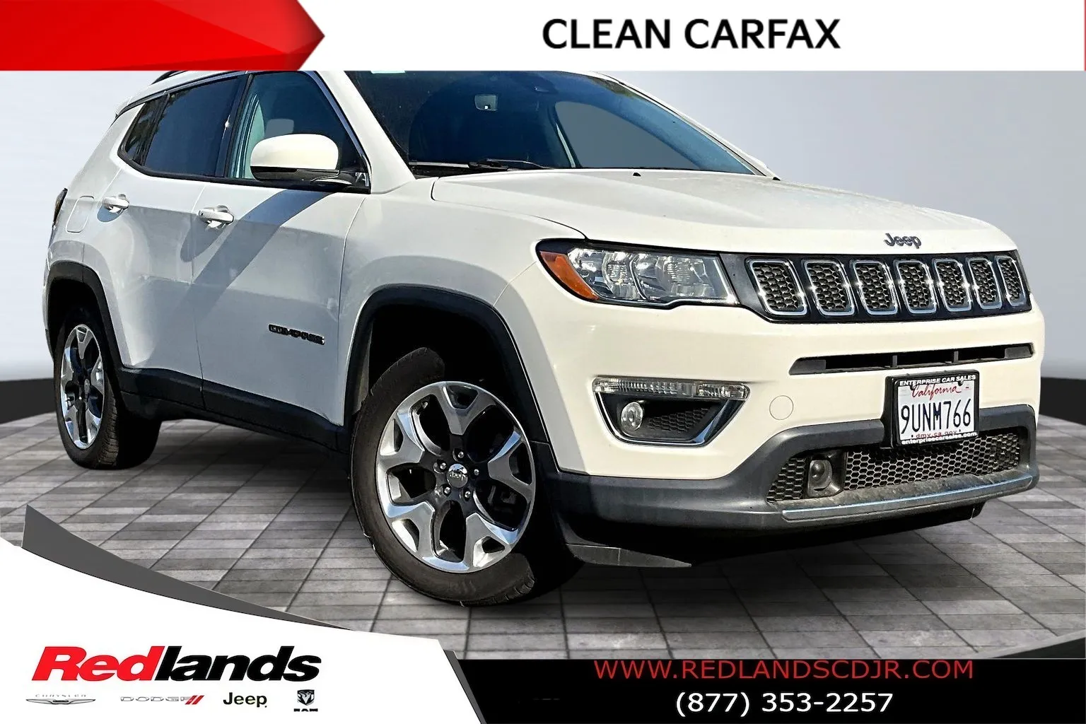 White 2021 Jeep Compass Limited for sale in Redlands, CA