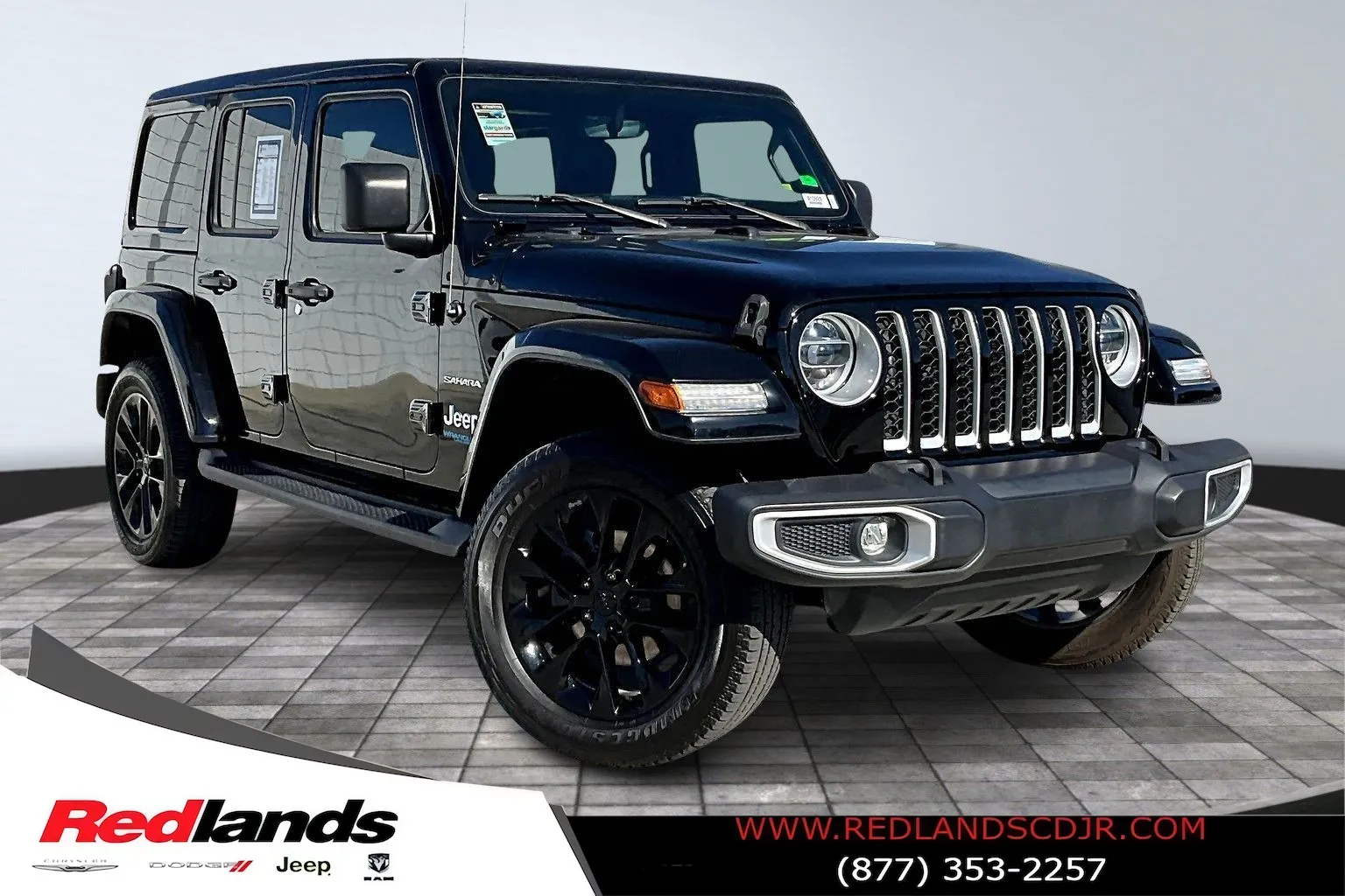 Black 2021 Jeep Wrangler Unlimited Sahara 4xe for sale in Redlands, CA
