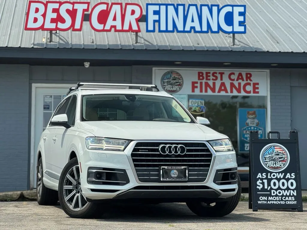 White 2019 Audi Q7 55 TFSI Premium Plus Sport Utility 4D for sale in Frankfort, IL