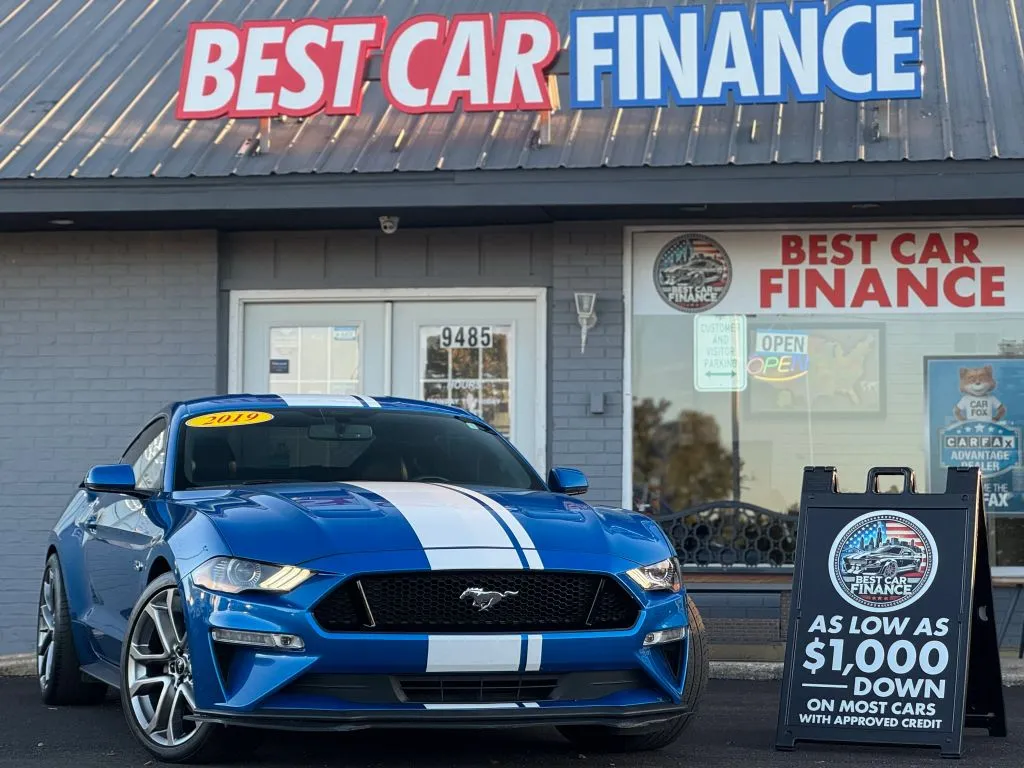 Blue 2019 Ford Mustang GT Premium Coupe 2D for sale in Frankfort, IL