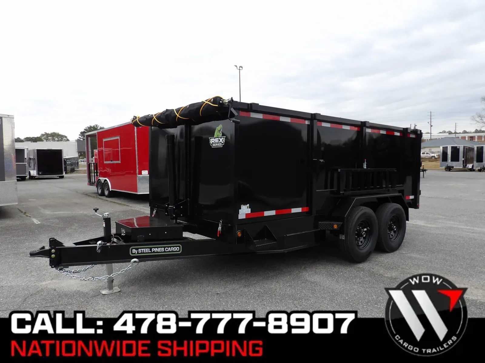 Black 2026 Steel Pines 7X14 7k Dump for sale in Cochran, GA