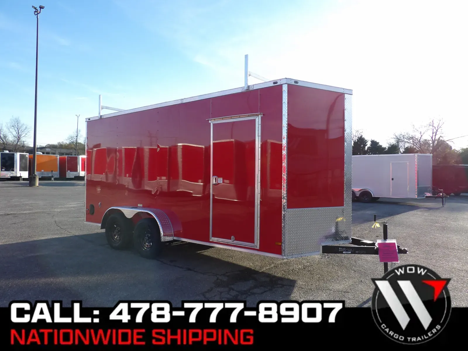 Red 2026 All World 7X16 Enclosed for sale in Cochran, GA