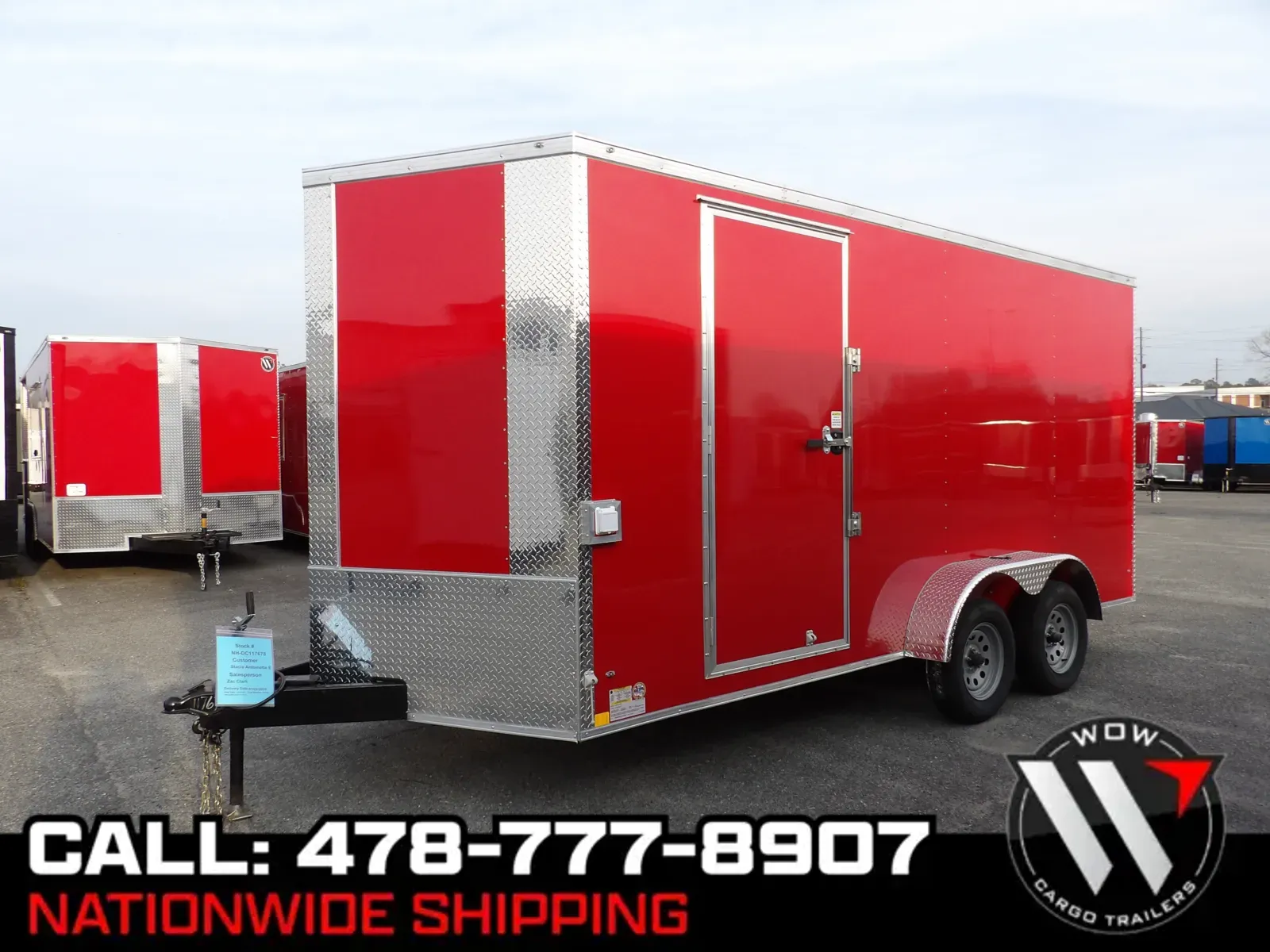 Red 2026 Diamond Cargo 7X16 Enclosed for sale in Cochran, GA