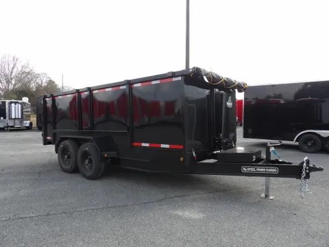 Another view of 2026 Steel Pines Cargo 7X16 Dump for sale in Cochran, GA at WOW Cargo Trailers