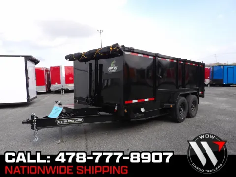Black 2026 Steel Pines Cargo 7X16 Dump for sale in Cochran, GA