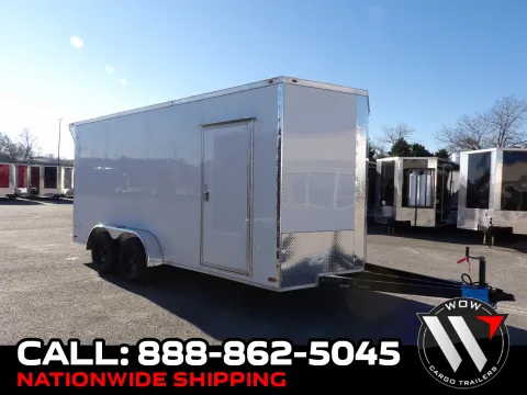 White 2026 All World 7X16 Enclosed for sale in Cochran, GA