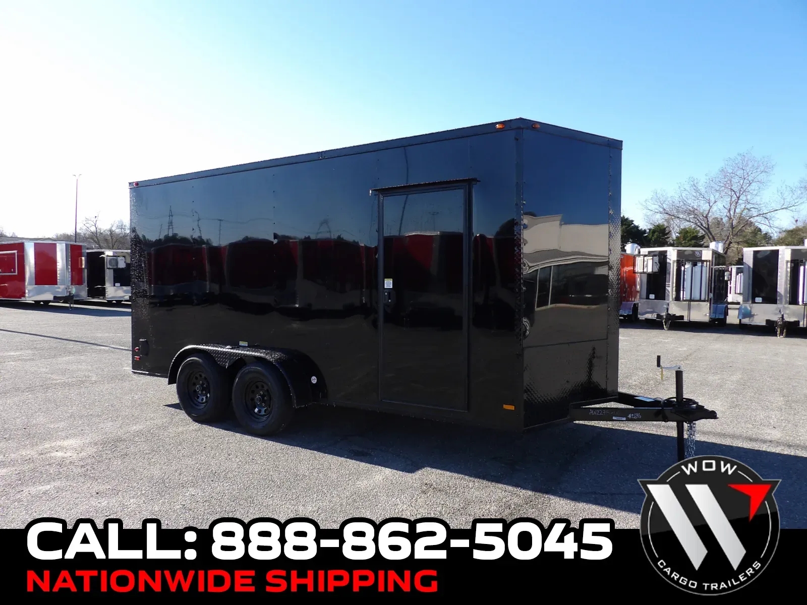 Black 2026 All World 7X16 Enclosed for sale in Cochran, GA