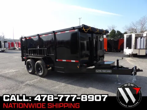 Black 2026 Steel Pines Cargo 7X14 Dump for sale in Cochran, GA
