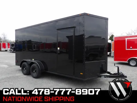 Black 2026 All World Trailers 7X16 Enclosed Black B/O for sale in Cochran, GA