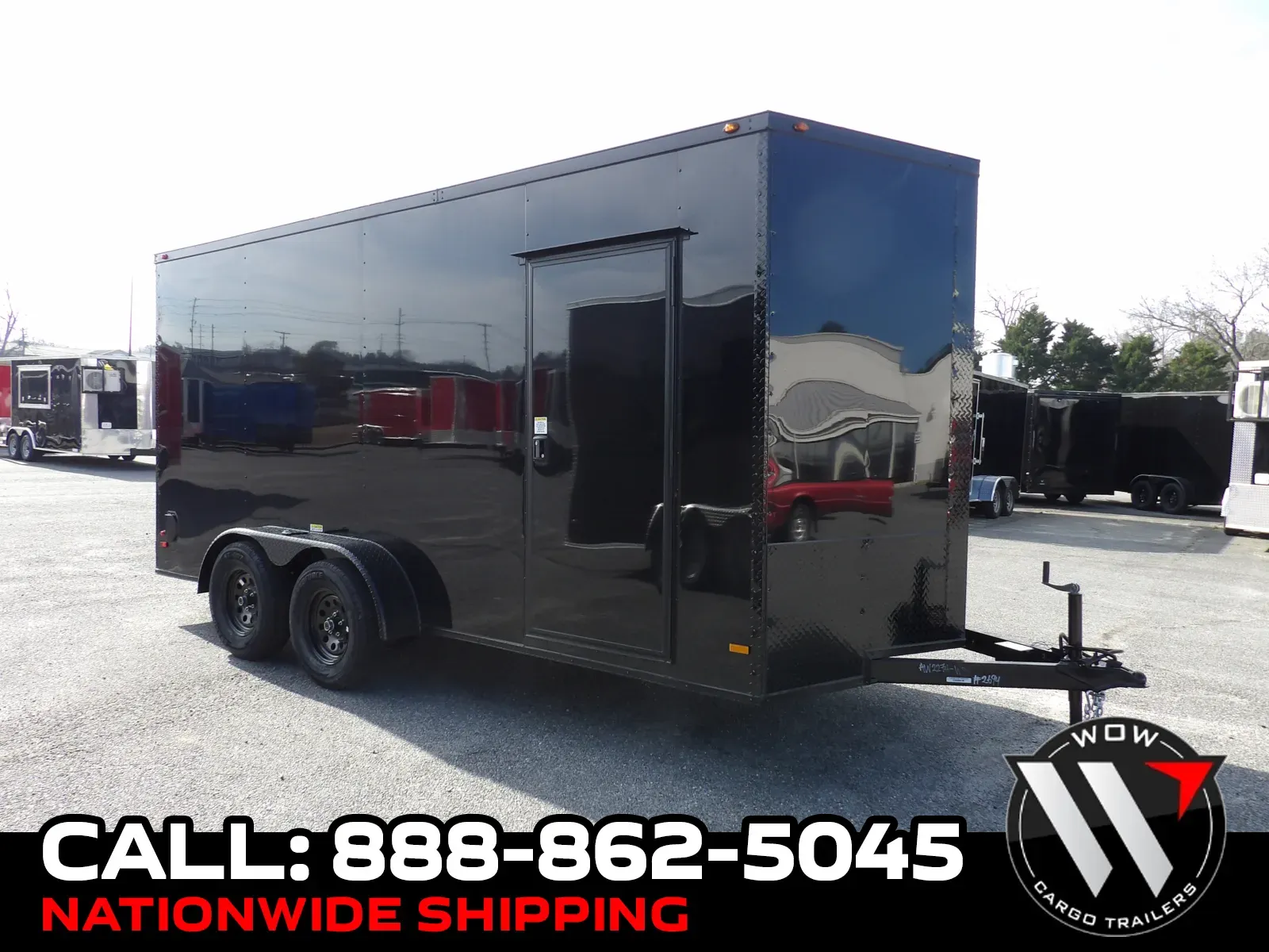 2026 All World Trailers 7X16 Enclosed Black B/O for sale in Cochran, GA