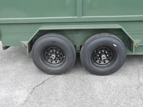 Another view of 2026 Steel Pines Cargo 7X16 Dump for sale in Cochran, GA at WOW Cargo Trailers