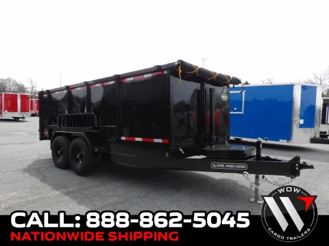 Black 2026 Steel Pines Cargo 7X16 Dump for sale in Cochran, GA