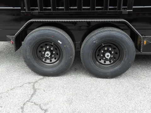 Another view of 2026 Steel Pines Cargo 7X16 Dump for sale in Cochran, GA at WOW Cargo Trailers