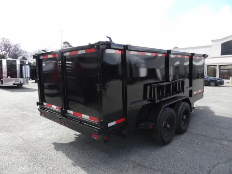 Another view of 2026 Steel Pines Cargo 7X16 Dump for sale in Cochran, GA at WOW Cargo Trailers