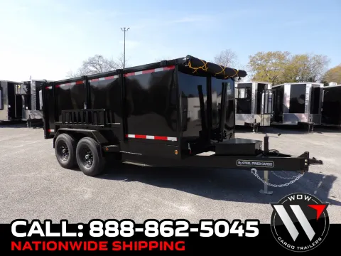 Black 2026 Steel Pines Cargo 7X14 Dump for sale in Cochran, GA
