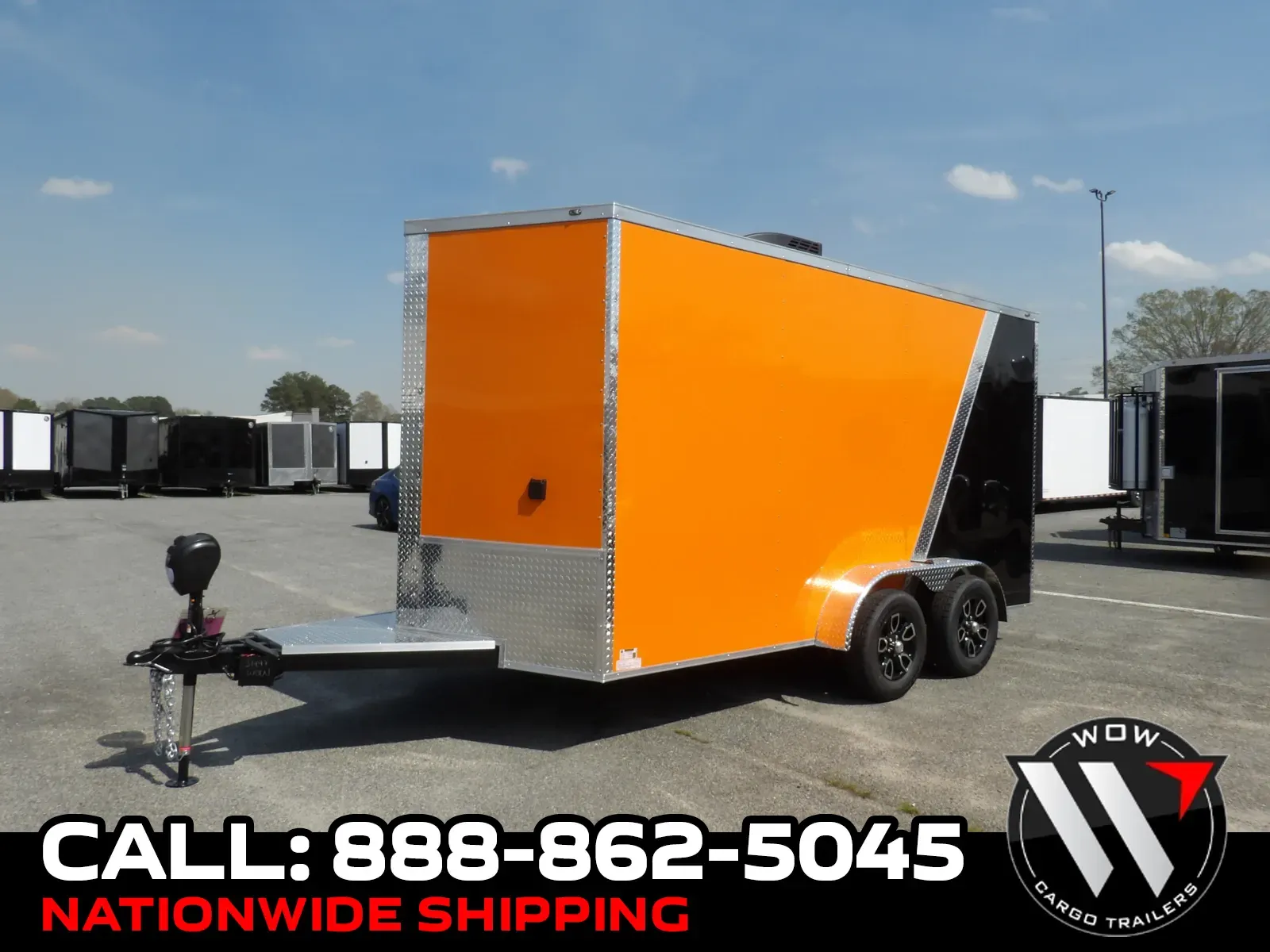 Orange 2026 Steel Pines Cargo 7x14 35K  Orange/Black for sale in Cochran, GA