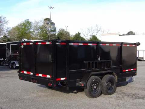 Another view of 2026 Steel Pines Cargo 7X16 Dump 7K for sale in Cochran, GA at WOW Cargo Trailers