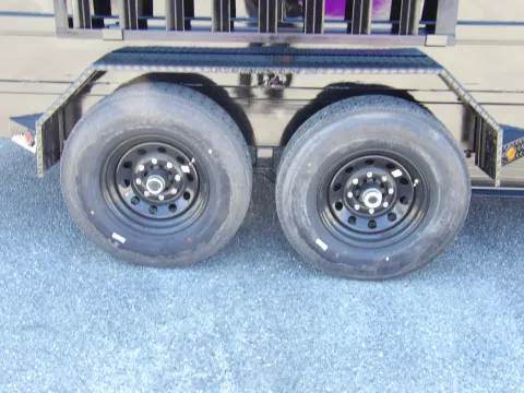 Another view of 2026 Steel Pines Cargo 7X16 Dump for sale in Cochran, GA at WOW Cargo Trailers