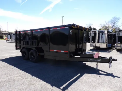 Photos of 2026 Steel Pines Cargo 7X16 Dump for sale in Cochran, GA at WOW Cargo Trailers
