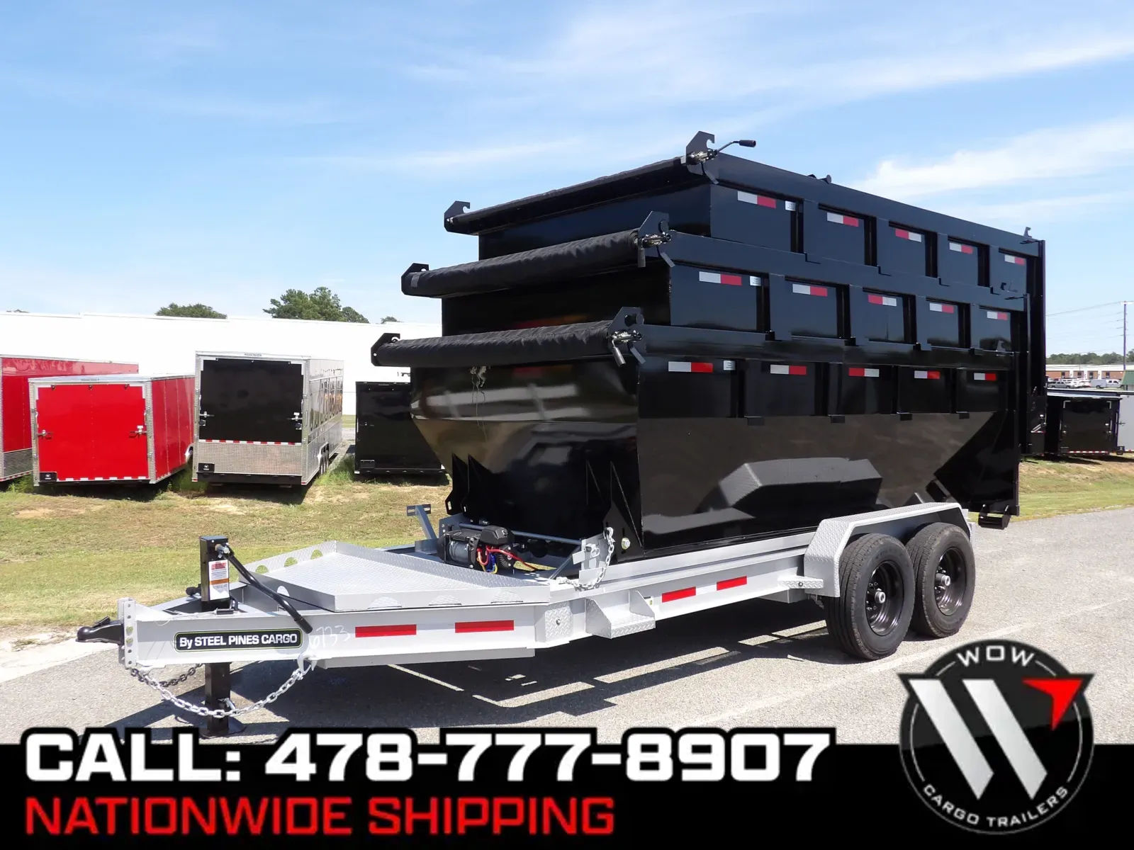 Black 2025 Steel Pines Cargo BP Roll Off for sale in Cochran, GA