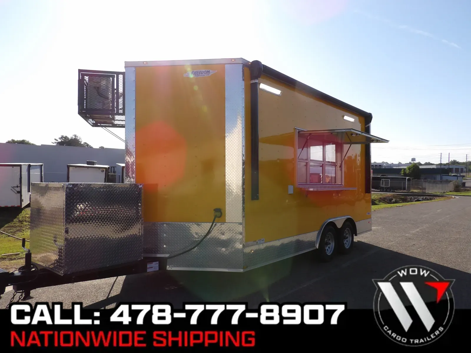 Yellow 2025 Freedom Trailers Concession Base for sale in Cochran, GA