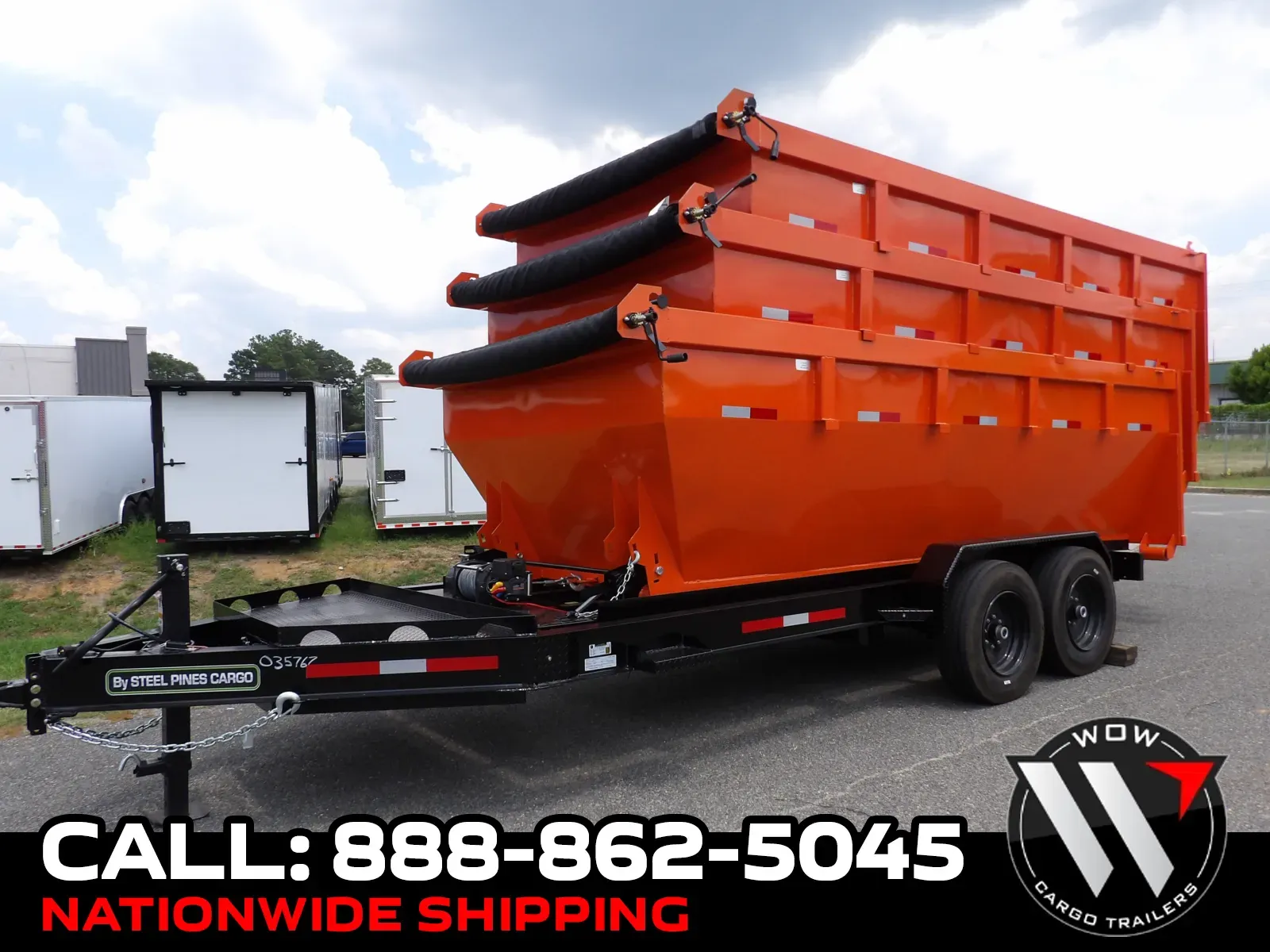2025 Steel Pines Cargo 7x14 Orange Container for sale in Cochran, GA