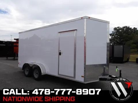 White 2026 All World 7X16 Enclosed for sale in Cochran, GA