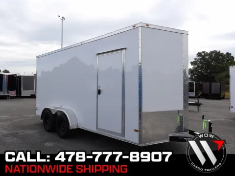 White 2026 All World 7X16 Enclosed for sale in Cochran, GA